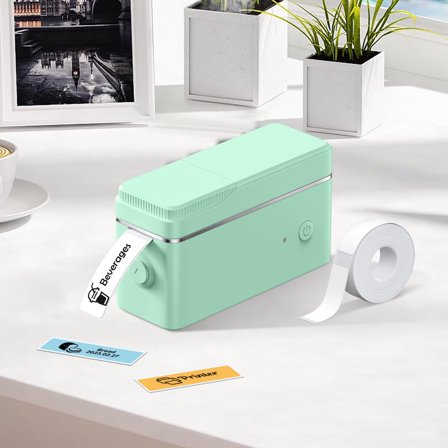 FLEXYVA P31S Label Maker Machine with Tape, Portable Thermal Printer, Bluetooth Label Printer for Organizing storage in offices and home, Sticker Maker Mini Label Maker with Multiple Templates, Green