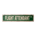 thumbnail image 1 of FLIGHT ATTENDANT Vintage Aluminum Street Sign stewardess airline cabin plane retirement rustic metal tin | Indoor/Outdoor |  18" Wide, 1 of 4