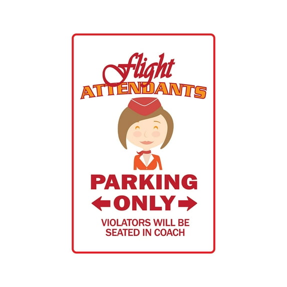 FLIGHT ATTENDANTS Aluminum Sign hostess stewardess airline fly airport layover | Indoor/Outdoor | 14" Tall