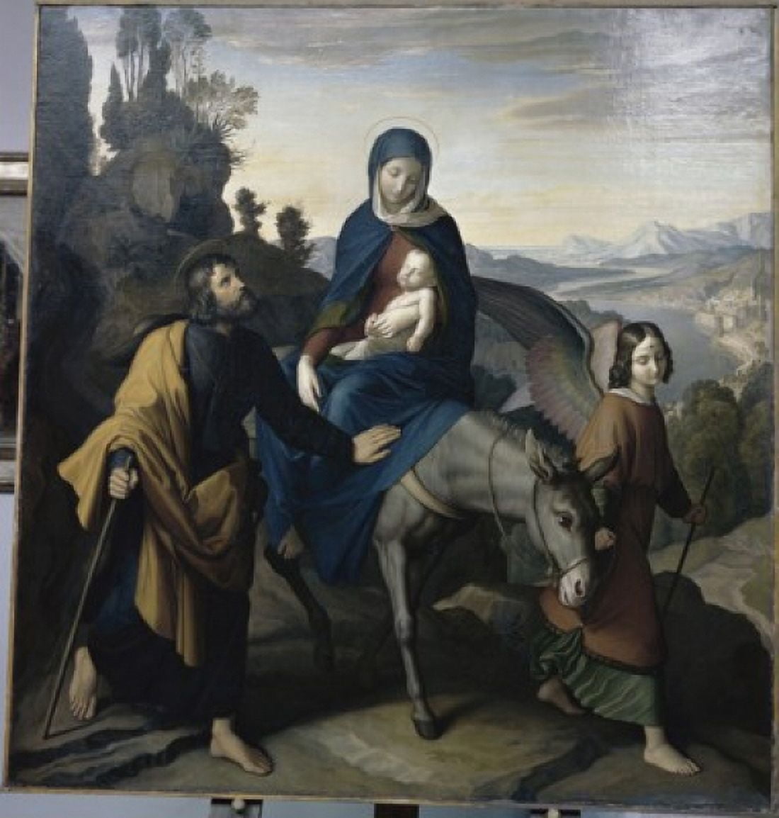 FLIGHT INTO EGYPT Julius Schnorr von Carolsfeld (1794-1872German) Canvas Art - ulius Schnorr von Carolsfeld (18 x 24)