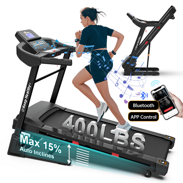 FLIMDER 400LBS Capacity Auto 15% Incline Treadmil, HP Heavy