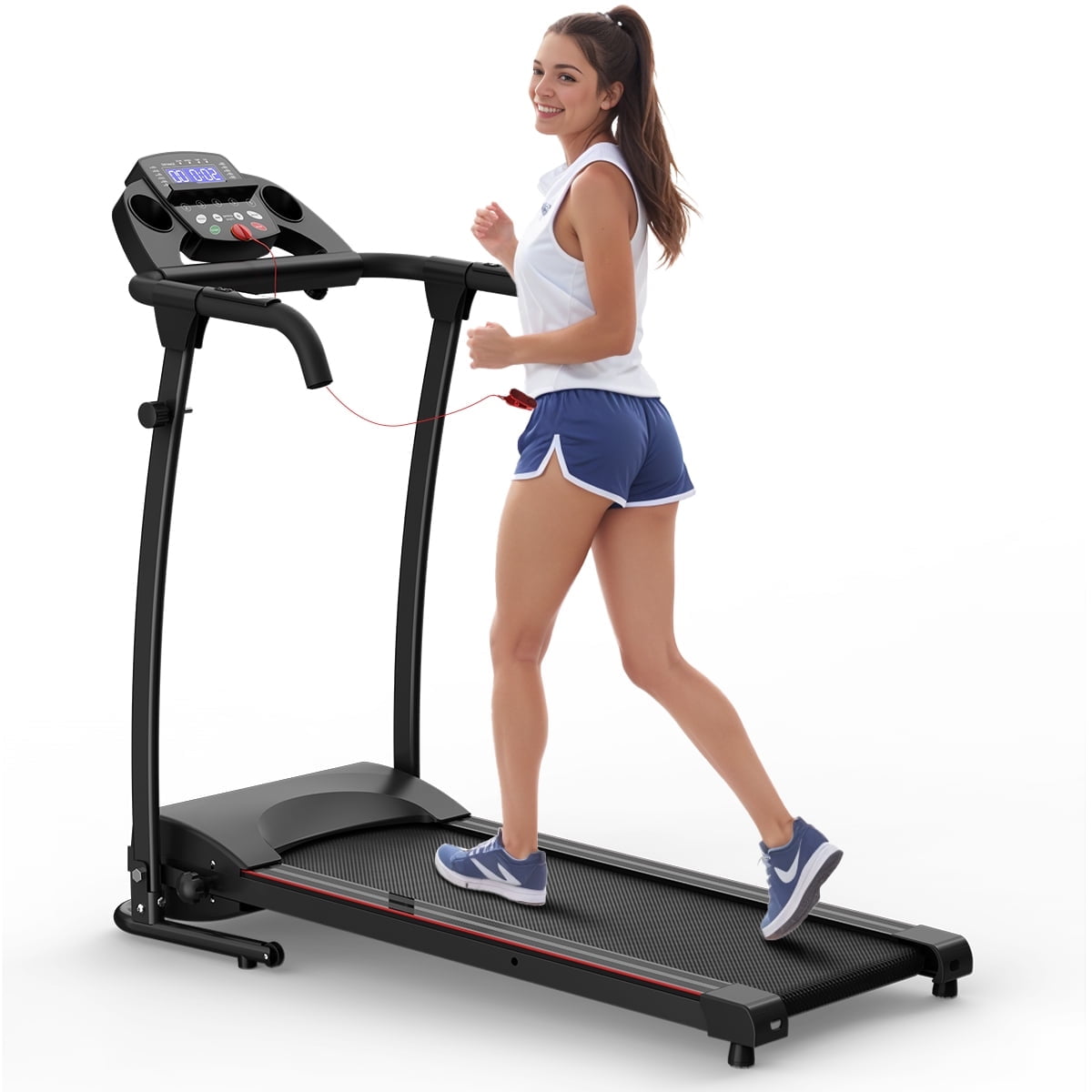 FLIMDER Walking Pad with Handle Bar, Foldable Treadmill 2.5HP Treadmill Under Desk 265 Lbs Capacity 2-in-1 Walking Treadmill Pad with Remote Controller for Home Office