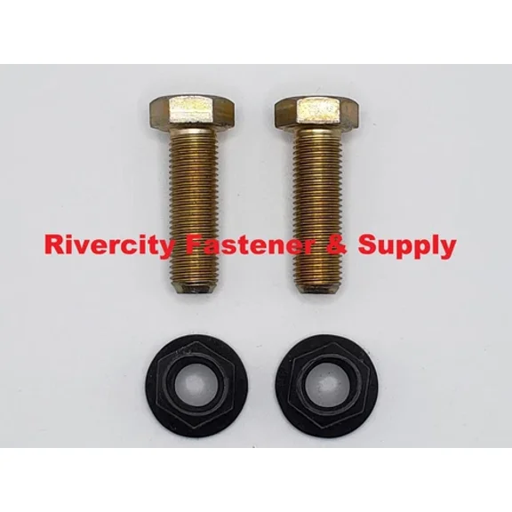 FLINT - (10) 3/8-24X1 Grade 8 Hex Head Cap Screws 3/8X24X1 Bolts & 3/8-24 Lock Nuts