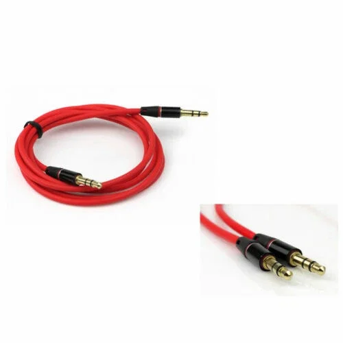 FLINT- 10 X 3Ft 3.5Mm Aux M/M Audio Stereo Cable Red