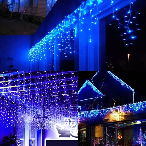 FLINT - 13Ft Led Fairy Icicle Light String Curtain Lights Christmas Party Decor Lights