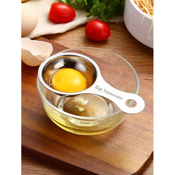 FLINT- 1Pc Stainless Steel Egg Separator - Easy Yolk & White Divider Kitchen Tool - New