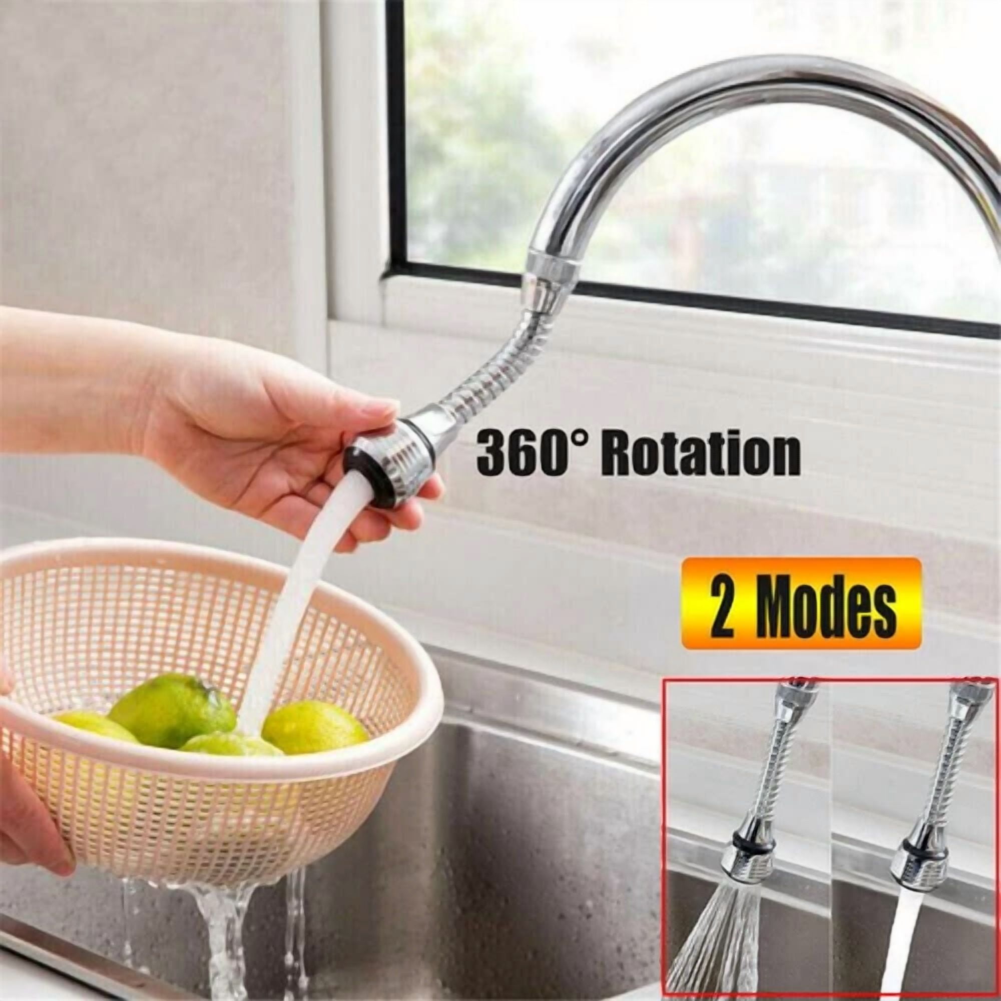 FLINT- 1Pcs Faucet Extender Kitchen Sink Tap Head Spray Aerator Home Water Saving Tools