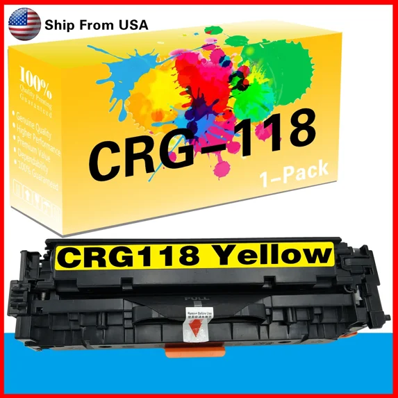 FLINT - 1Pk Crg118 Crg-118 Yellow Toner Cartridge For Mf8350Cdn Mf726Cdw Printer