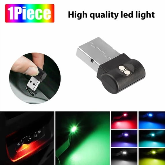 FLINT- 1X Usb Led Car Neon Atmosphere Ambient Light Bulb Mini Lamp Interior Accessories
