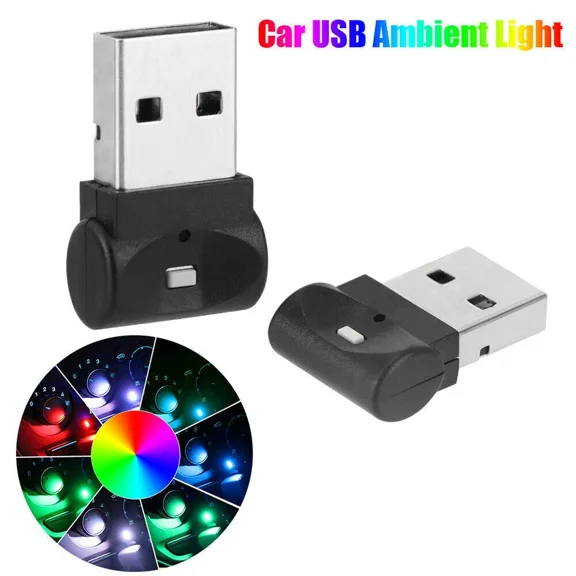 FLINT- 1X Usb Led Car Neon Atmosphere Ambient Light Bulb Mini Lamp Interior Accessories