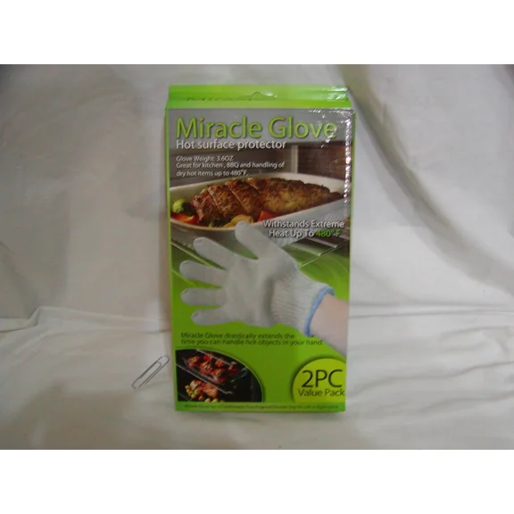 FLINT - (2) New Miracle Glove Oven Mitts (1 X 2Pk) Hot Surface Bakeware 480