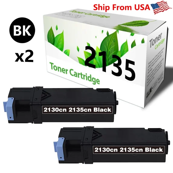 FLINT - (2-Pack,Black) 330-1389 Toner Cartridge For 2130Cn Printer
