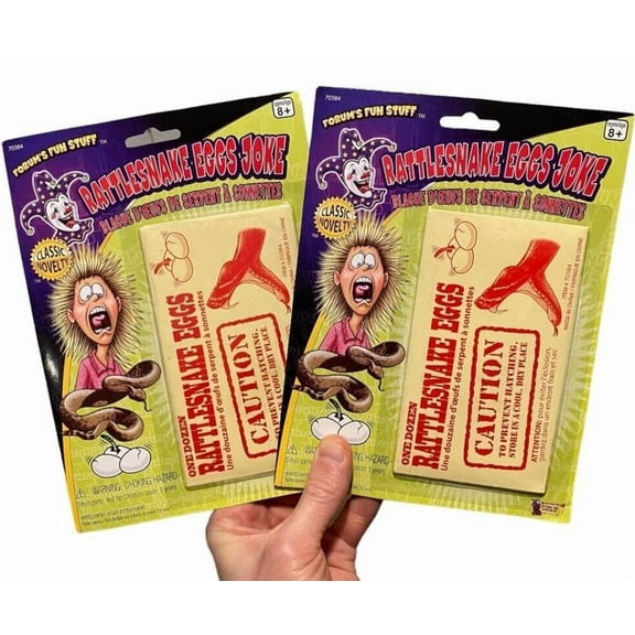 FLINT- 2 Rattlesnake Eggs Joke Envelopes - Gift Giving Retail Packs - Trick Prank Gag