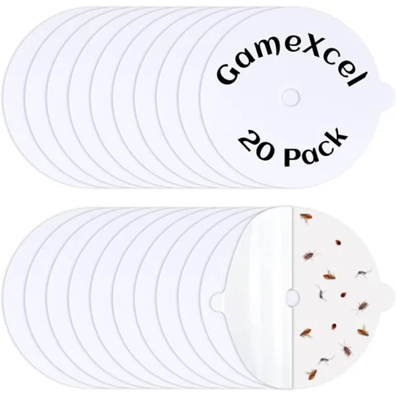 FLINT - 20Pack Disposable Flea Trap Sticky Discs Refill Fits Most Dome Flea Bed Bug Trap