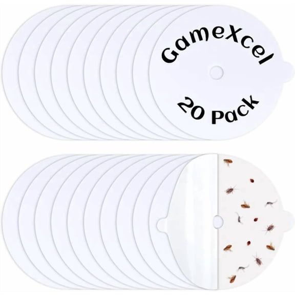 FLINT - 20Pack Disposable Flea Trap Sticky Discs Refill Fits Most Dome Flea Bed Bug Trap