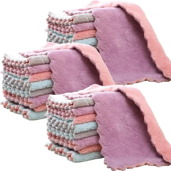 FLINT - 24 Pack Kitchen Cloth, Microfiber Dish Towels Washcloths