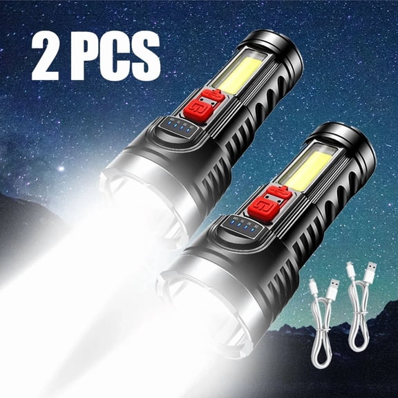 FLINT - 2X 990000000 Lumens Super Bright Led Tactical Flashlight Rechargeable Work Torch