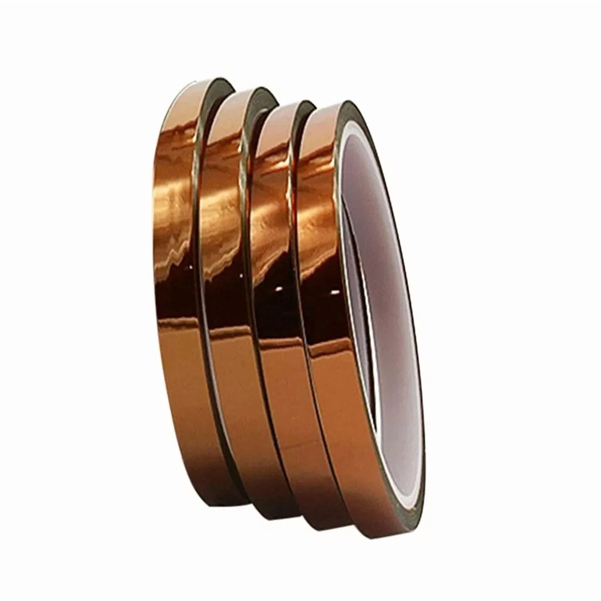 FLINT - 4 Rolls Of 10Mm X 30M Gold High Temperature Heat Resistant Polyimide Kapton Tape