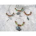 thumbnail image 1 of FLINT - 4 Wine Glass Charms! Wine & Cheese, Corkscrew, Bottle, 1 of 2