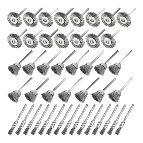 FLINT - 45X Wire Wheel Cup Pen Brush Mix Set For Dremel Rotary Tool Accessories Grinder