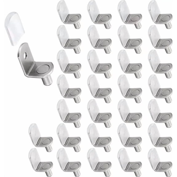 FLINT - 50 Pcs Shelf Support Pegs, 1/4 Inch (6.35Mm) Metal Shelf Pins For Wood Shelves