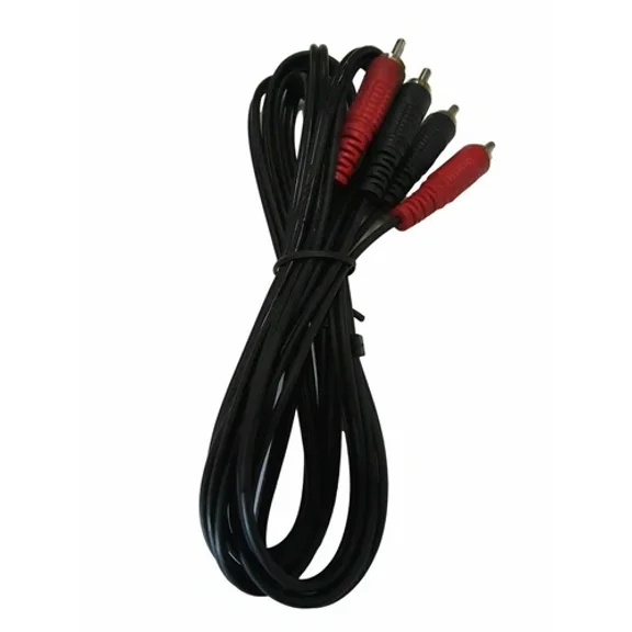 FLINT- 9 Ft Rca Dual Audio Cable Male To Male Stereo Patch Cable Black