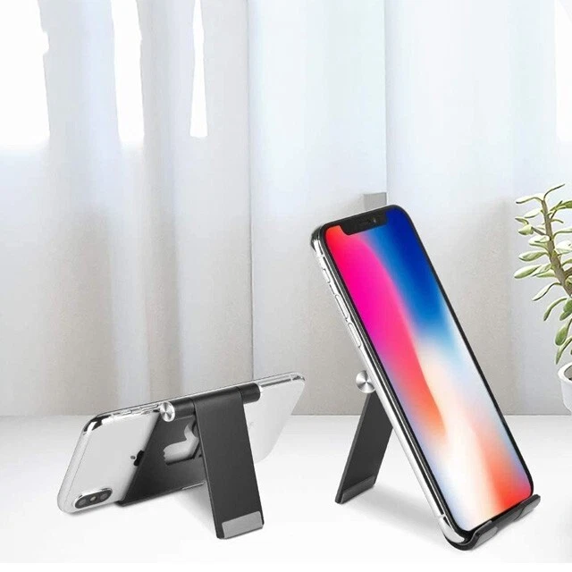 FLINT- Aluminum Metallic Mini Phone Stand For Desktops - Portable, Foldable, Adjustable