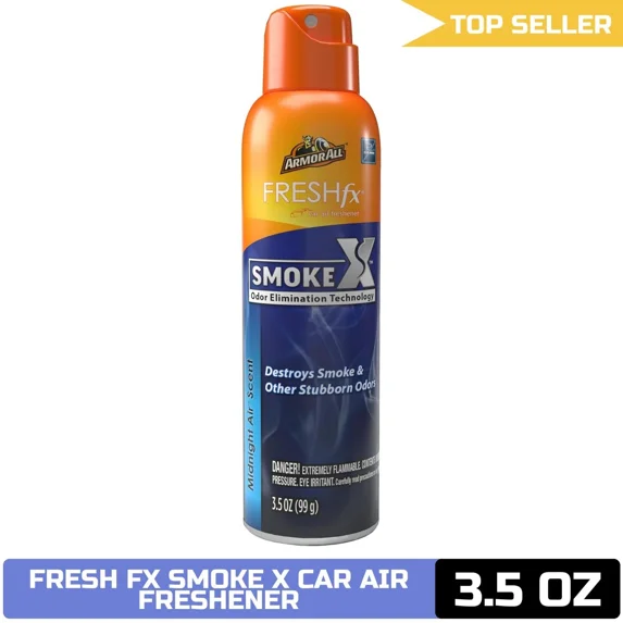 FLINT - Armor All Fresh Fx Smoke X Car Odor Eliminator Spray Midnight Air Scent 3.5 Oz