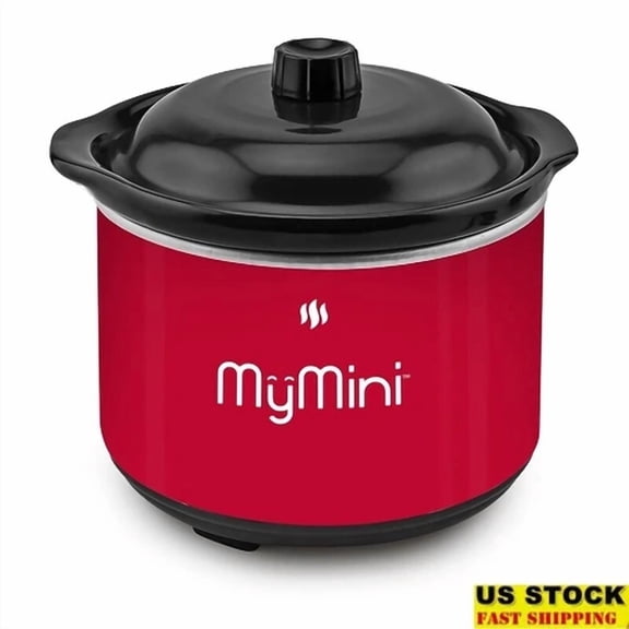 FLINT - Dipping Pot Food Warmer Electric Fondue Pot W/ Removable Ceramic Insert Red New