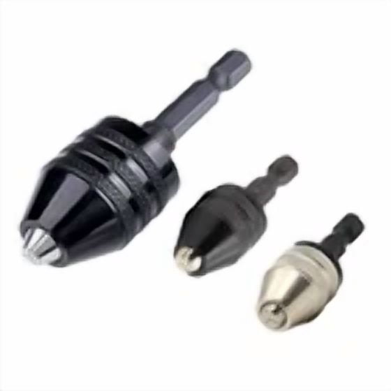 FLINT - Drill Bit Adapter W/ 1/4 Hex Shank - 3X Drill Chuck Extension For Impact Driver