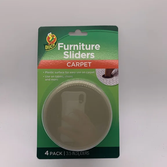 FLINT - Duck Brand Furniture Moving Carpet Sliders 4 Pack 3.5" Easy Furniture Movers