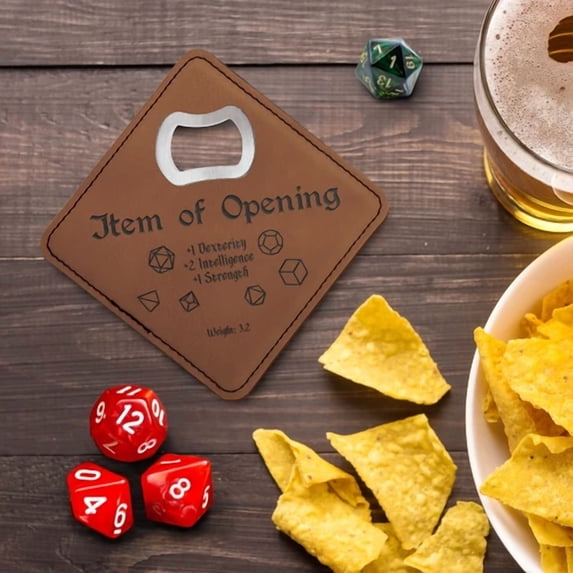 FLINT - Dungeons And Dragons | Item Of Opening Dnd | Coaster Bottle Opener | Dnd Gifts |