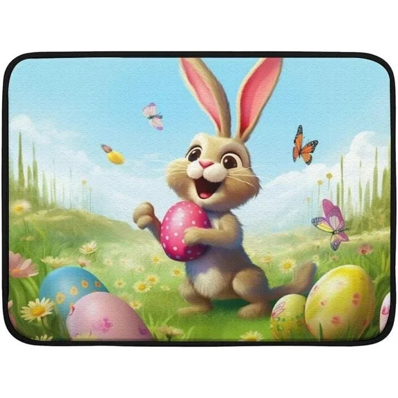 FLINT - Easter Bunny Dish Drying Mat - 18" X 24" Microfiber Dish Mat Absorbent Drying...