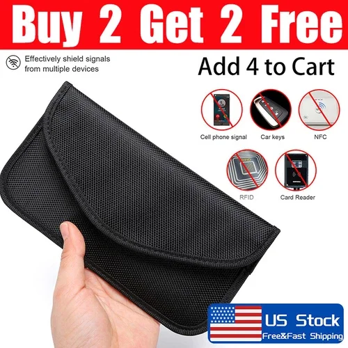 FLINT- Faraday Bag Rfid Signal Blocking Pouch Cell Phone Wallet Shielding Pouch Case Us
