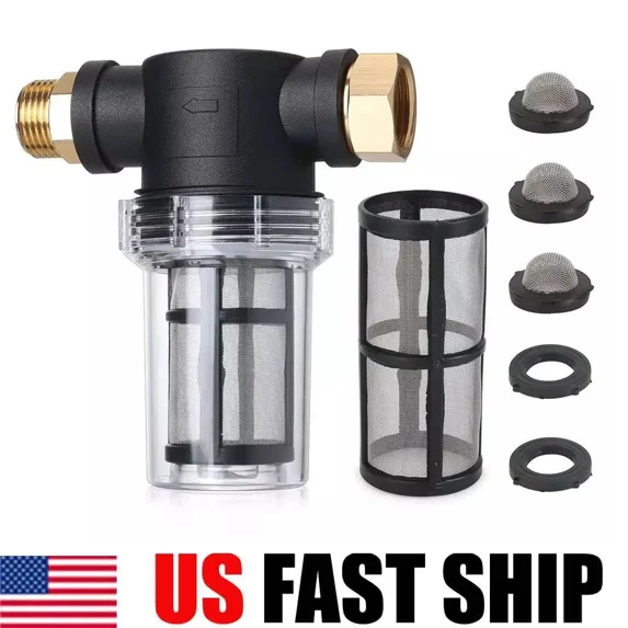 FLINT - Garden Hose Filter Pressure Washer Inlet Water Inline Filter For Sediment Us