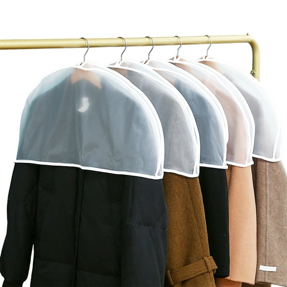 FLINT- Garment Bags For Hanging Clothes, 6 Pcs All Clea Garment Bag, Plastic Dustproof