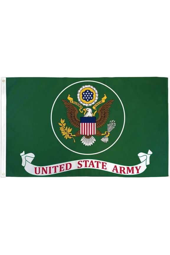 - Green Us Army Flag 3X5Ft United State Army Eagle Seal Flag 100D