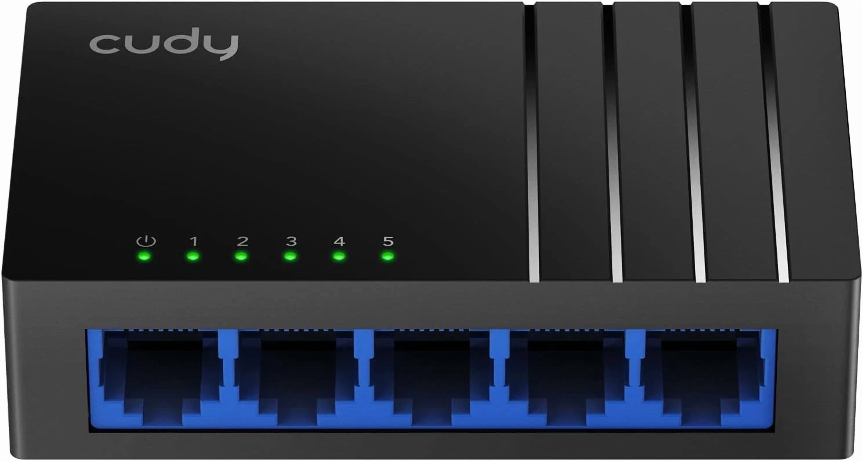 FLINT - Gs105D 5 Port Gigabit Ethernet Switch Desktop Ethernet Splitter Plastic Case