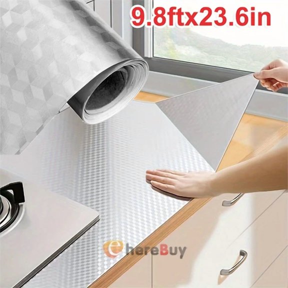 FLINT - Kitchen Wallpaper Oil Proof Sticker Backsplash Aluminum Foil Oil Self-Adhesive