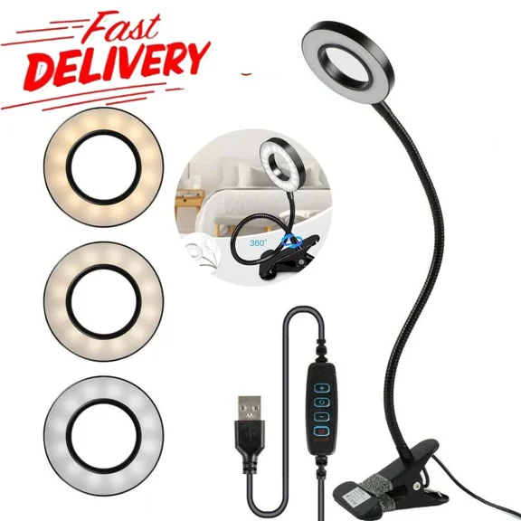FLINT - Led Usb Clip On Flexible Desk Lamp Dimmable Memory Bed Read Table Study Light