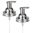 thumbnail image 1 of FLINT - Mason Jar Foaming Soap Pump Dispenser Lids(2)-Rustproof Stainless Steel Lid, 1 of 6
