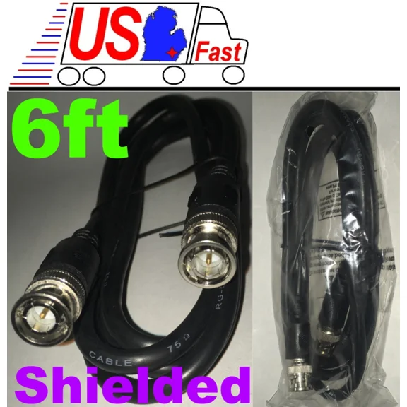 FLINT- New 6Ft Bnc Rg59 Security/Dsr/Dvr Video Camera/Cam Coax/Coaxial Cable/Cord/Wire