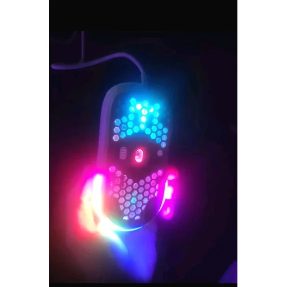 FLINT - New Wired Breathable Rgb Gaming Mouse White Pc Laptop Mouse New W/Out Box