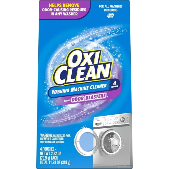 FLINT - Oxiclean Washing Machine Cleaner 4Ct W/ Odor Blasters Tabs