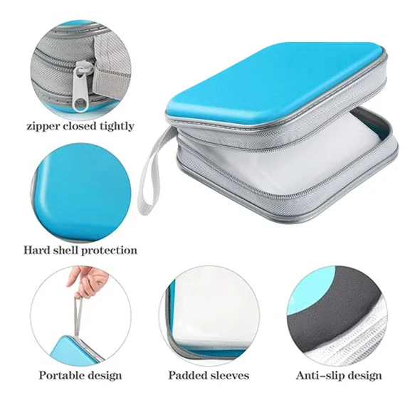 FLINT- Portable Zipper 32 Disc Cd Case Organizer Dvd Vcd Case Holder Storage Bag Wallet