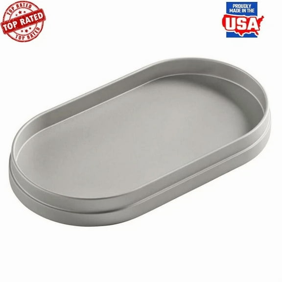 FLINT- Satin Nickel Metal Accessory Tray Bathroom Soap Dispenser Tray Storage Organizer