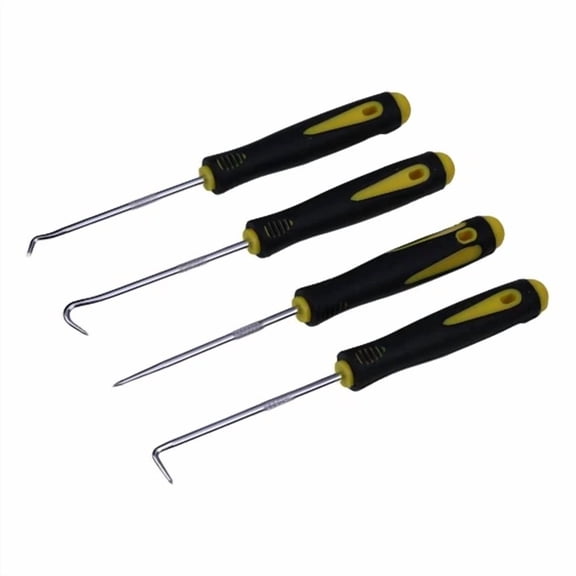 FLINT- Set Of 4 Short Pick And Hook Tool For Car Oil Seal 6.5"