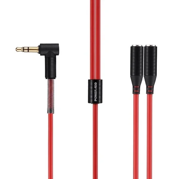 FLINT- Stereo Audio Cable Poweradd 3.5Mm Aux Cable (2.5Ft) Male To 2 Port Female Us Sel