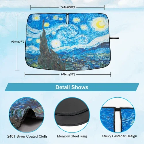 FLINT - Sunshade Windshield For Tesla Model 3/ Y Sun Shade Shield Visor Block Foldable