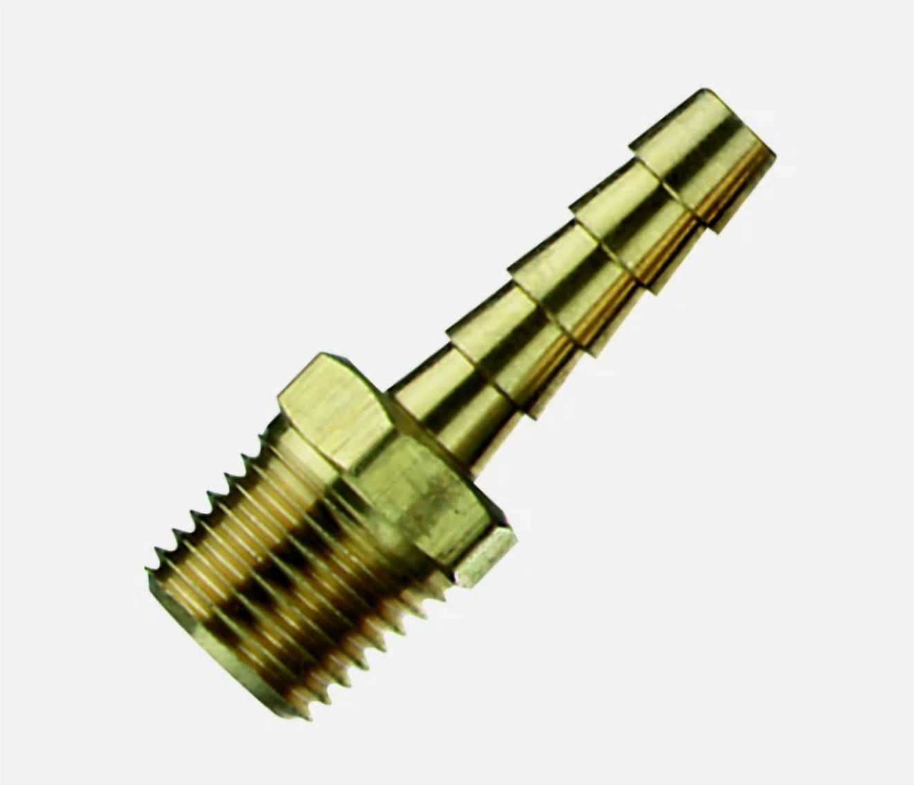 FLINT- Tru-Flate Brass Air Compressor Barb Hose Fitting 1/4" Male Npt 21-123 S-600 New